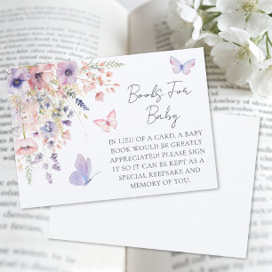 Vlinder Wilde Bloem Baby Shower Boeken Kaart