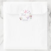 Vlinder Wilde Bloem Dank Je  Ronde Sticker (Tas)