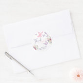 Vlinder Wilde Bloem Dank Je  Ronde Sticker (Envelop)