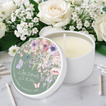 Vlinder Wilde Bloem Salie Groene Baby Shower