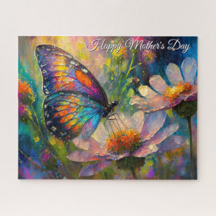 Vlinder Wilde Bloem Zonsopgang Moederdag Legpuzzel