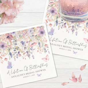 Vlinder Wilde Bloemen Bruidsdiner Servet