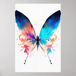Vlinder Wilde Natuur Dierlijke Kleur Kunst Schilde Poster