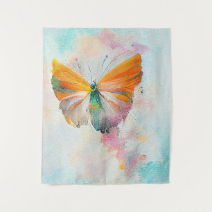 Vlinder Wildlife Dier Natuur Waterverf Kunst Wandkleed