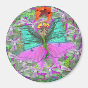Vlinder Zeemeermin door Power Flower Magneet