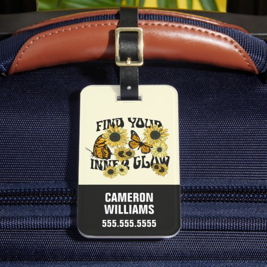  vlinder | Zoek uw binnenste gloed Bagagelabel (Voorkant Insitu 2)