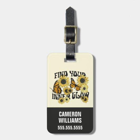  vlinder | Zoek uw binnenste gloed Bagagelabel (Voorkant verticaal)