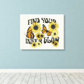  vlinder | Zoek uw binnenste gloed Canvas Afdruk (Insitu (Houten vloer))