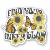  vlinder | Zoek uw binnenste gloed Sticker (Voorkant)