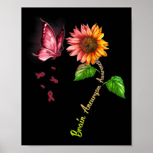 Vlinder Zonnebloem Hersenen Aneurysma Bewustzijn Poster