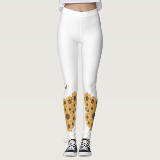 Vlinder & Zonnebloem Leggings – Levendig en Stijl