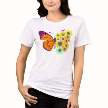 Vlinder & Zonnebloem Tuin Shirt