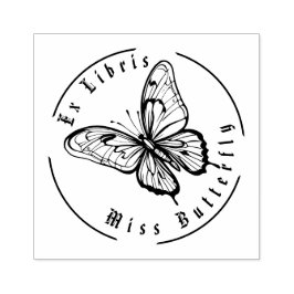 Vlinder Zwart en Wit Persoonlijk Rubberstempel