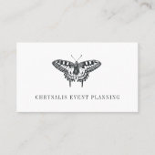  vlinder | Zwart-wit Visitekaartje (Voorkant)