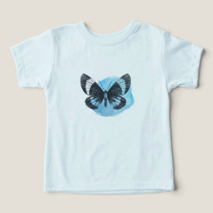 vlinderblauw eenvoudige en elegante T-Shirt baby