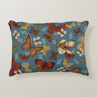 Vlinderblauw naadloos patroon accent kussen