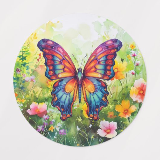 Vlinderblauw Sinaasappels vleugels kleding Labels (Design 1)