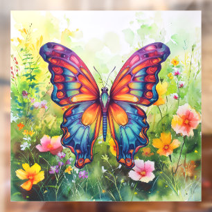 Vlinderblauw Sinaasappels vleugels Raamsticker