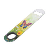 Vlinderblauw Sinaasappels vleugels Speed Flessenopener (Achterkant Gekanteld)