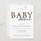 Vlinderbloem, Baby shower Kaart (Voorkant)