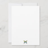 Vlinderbloem, Baby shower Kaart (Achterkant)