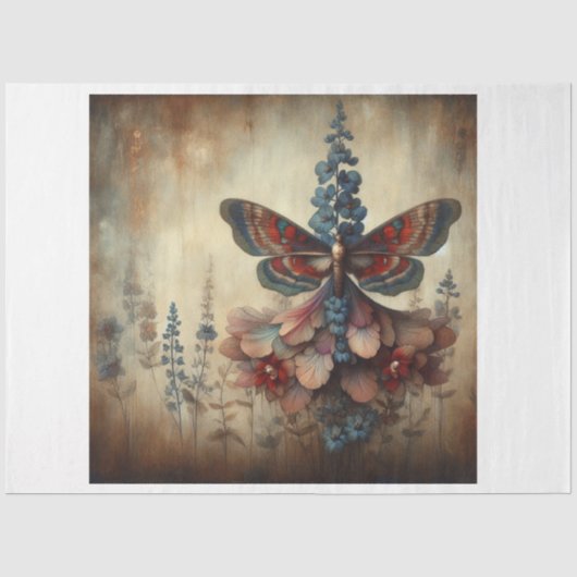 vlinderbloemdecoupage tissuepapier (Voorkant)