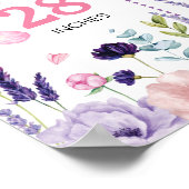 Vlinderbloemeneerste jaar foto Milestone Poster (Hoek)