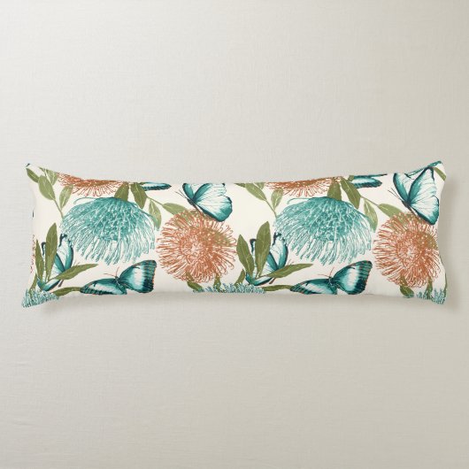 vlinderbloemenkussen lichaamskussen (Voorkant)