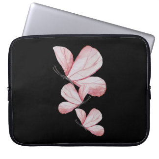 vlinderbloemenschilderij vlinder schattige natuur  laptop sleeve