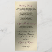 vlinderbloemig ivoor roze Bruiloftsprogramma Programma (Achterkant)