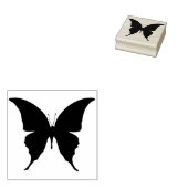 vlinderbloemig slib - silhouet - kunststempel rubberstempel (Gestempeld)