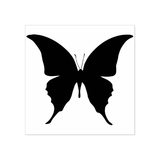 vlinderbloemig slib - silhouet - kunststempel rubberstempel (Afrduk)