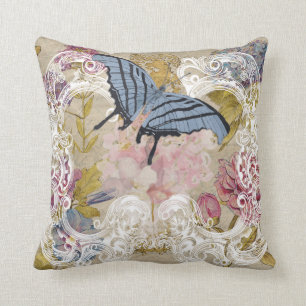  vlinderbloemige Romantische collage Kussen