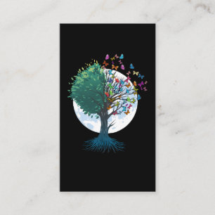 Vlinderbloemige vrouwen die luivlinder eten visitekaartje