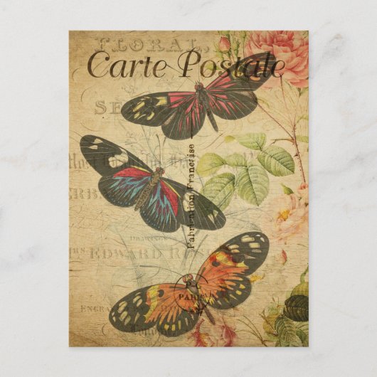 vlinderbloemigen Franse bloemen Briefkaart (Voorkant)