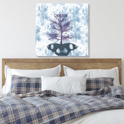 Vlinderboom droom canvas afdruk (Insitu (Slaapkamer))