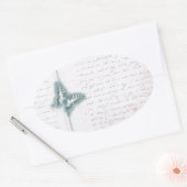  vlinderbrief ovale sticker (Envelop)