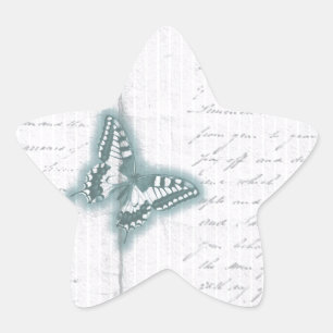vlinderbrief ster sticker