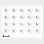 vlinderbrief ster sticker (Vel)