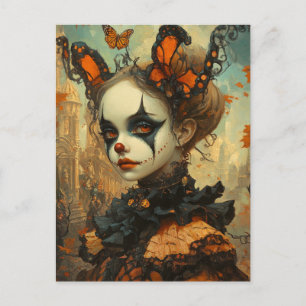 vlinderclown briefkaart