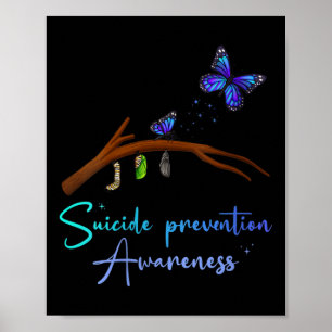 Vlindercocon voor Vrouwensuïcidepreventie bewustzi Poster