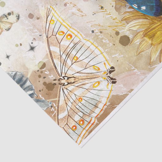  vlindercollage tissuepapier (Detail)