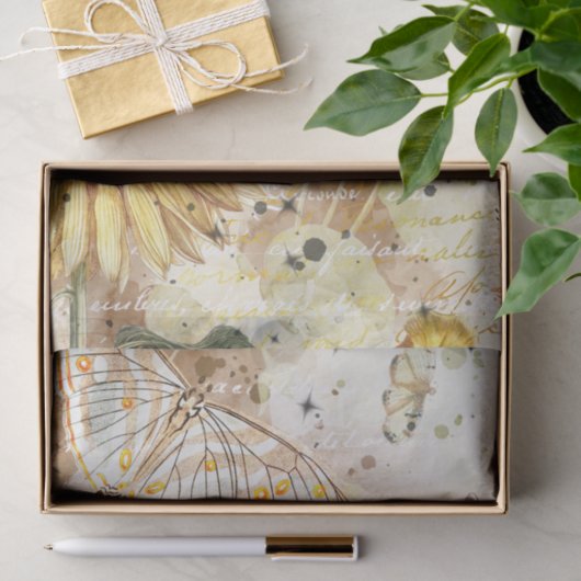  vlindercollage tissuepapier (Geschenk)