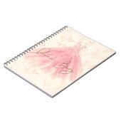 Vlinderdans Pruim Schitterende Jurk Droombig Notitieboek (Linkerzijde)