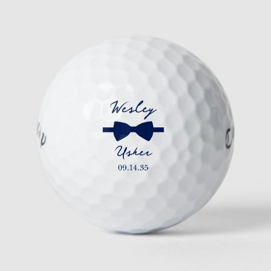 Vlinderdas Usher Golfballen (Voorkant)