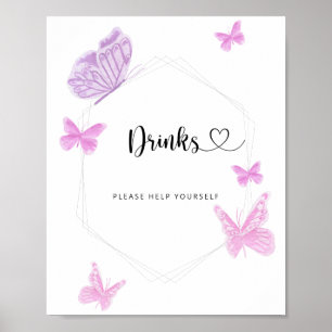 Vlinderdrankjes tast zelf poster