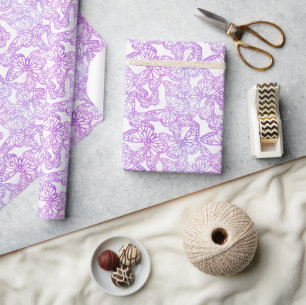 Vlinderdromen (lavendel) cadeaupapier