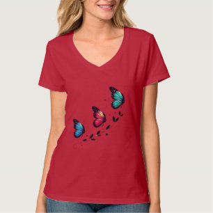 Vlinderdromen Pastel Vleugels Een Zachte Opstijgin T-shirt