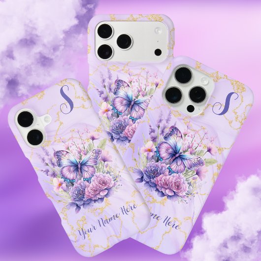 Vlinderdroom in Paars Case-Mate iPhone Case