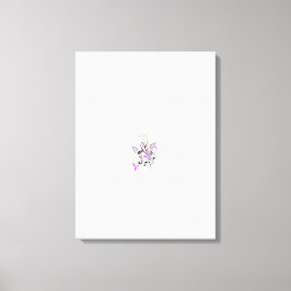 Vlinderfee Tattoo Vector – bloemkunst Canvas Afdruk